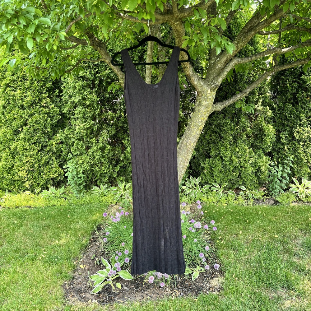 Black Knit Maxi Tank Dress